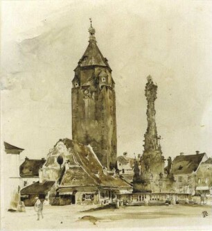 Der alte Rathausturm in Korneuburg
