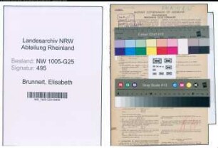 Entnazifizierung Elisabeth Brunnert , geb. 04.04.1884 (Kauffrau)