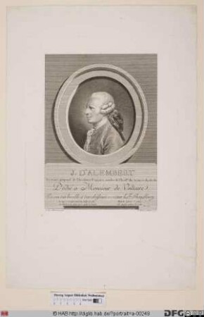 Bildnis Jean Le Rond, genannt d'Alembert