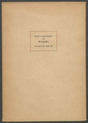 Post-Antiqua und Post-Fraktur