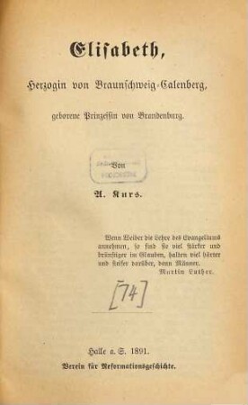 Elisabeth, Herzogin von Braunschweig-Calenberg, geborene Prinzessin von Brandenburg