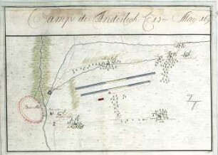 WHK 8 Reichs- und Französischer Krieg von 1688-1697 bis zum Frieden von Ryswick: Feldlager bei Anderlecht, 17. Mai 1692
