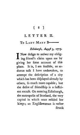 LETTER II. - To Lady Mary B