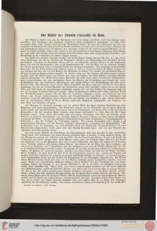 Die Bäder des Antonin Caracalla zu Rom