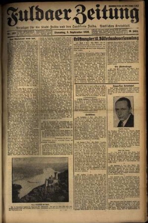 Ausgabe vom Dienstag, den 03. September 1929.