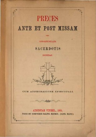 Preces ante et post missam pro opportunitate sacerdotis dicendae