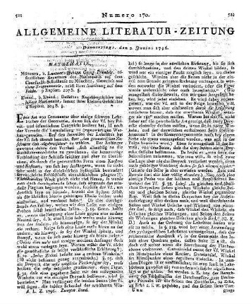 Fischer, J. C.: Anfangsgründe der Feldmeßkunst. Jena: Cröker 1795