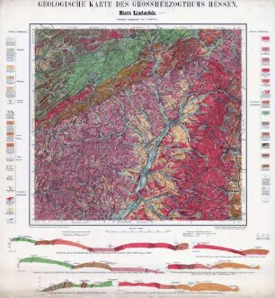 [6318] Lindenfels, Geologische Karte des Grossherzogthums Hessen