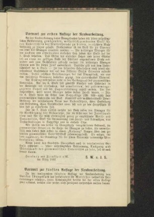 Vorwort zur fünften Auflage der Neubearbeitung.