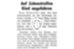 Auf Zebrastreifen Kind angefahren
