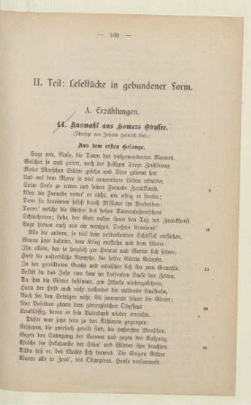 II. Teil: Lesestücke in gebundener Form