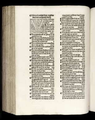 Hienach volget das register inn das vorgeend buch