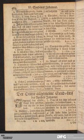 Der Dritte allgemeine Send-brif des Apostels Johannis.