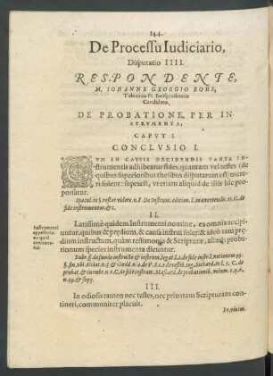 De Processu Iudiciario, Disputatio IIII.