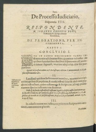 De Processu Iudiciario, Disputatio IIII.