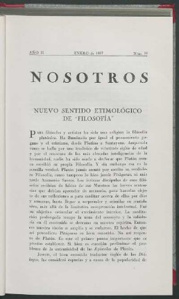 Nuevo sentido etimológico de "filosofía"