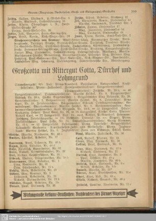 Großcotta mit Rittergut Cotta, Dürrhof und Lohmgrund