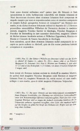 Eintrag Nr. 401 - 450