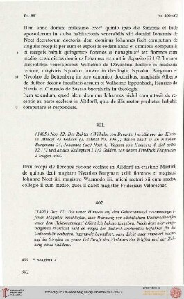 Eintrag Nr. 401 - 450