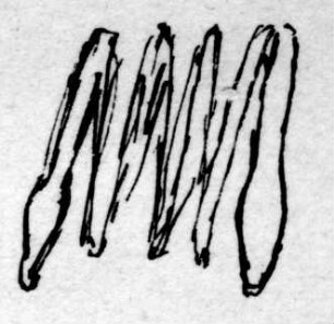 Spirale (sog. Lockenhalter) aus Draht, 3 1/2 Windungen. Die Enden sind abgeplattet.