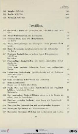 Textilien (Nr. 652-684)