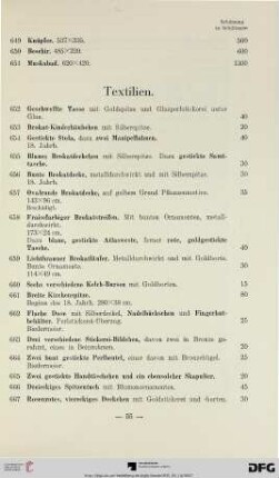 Textilien (Nr. 652-684)