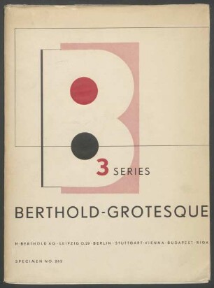 B 3 Series: Berthold-Grotesque, Specimen No. 262
