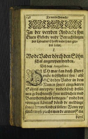 In der veerden Andacht syn Eluen Gebede vnde ...