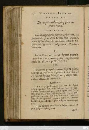 Caput XV. De proprietatibus syllogismorum primae figurae.
