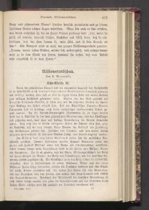 Missionsrundschau. Süd-Afrika II