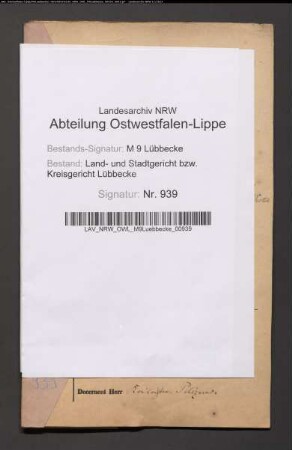 Erblasser: Möller, Heinrich Wilhelm Gottlieb: