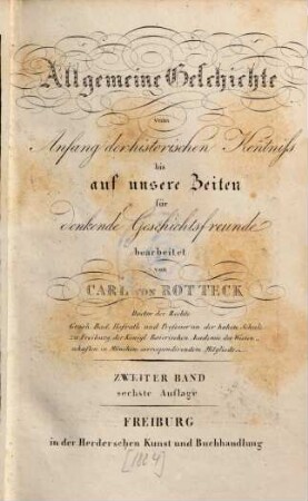 Allgemeine Geschichte vom Anfang der historischen Kenntniß bis auf unsere Zeiten : für denkende Geschichtsfreunde, 2