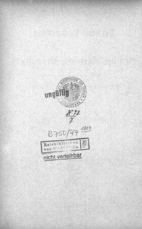 Stempel: Kön. pr. Ministerium des Innern Bibliothek