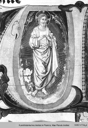 Graduale : Historisierte Initiale V: Christi Himmelfahrt