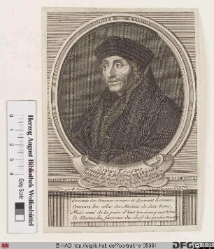 Bildnis Desiderius Erasmus, gen. Erasmus von Rotterdam