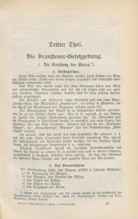 Dritter Theil. Die Brausteuer-Gesetzgebung.