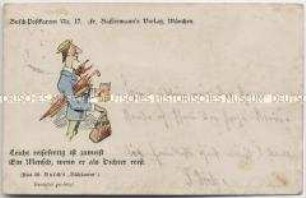 Postkarte mit Motiv von Wilhelm Busch