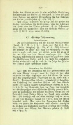 IX. Eheliche Abstammung