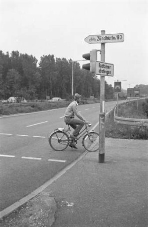 Wegebeschilderung für Fahrradfahrer in Karlsruhe