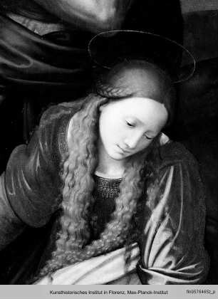 Altarretabel mit Pietà und Heiligen : Pietà mit den Heiligen Johannes der Täufer, Nikolaus von Bari, Hieronymus und Magdalena