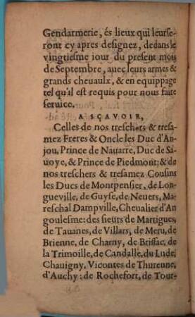 Ordonnance du roi pour faire assembler les compagnies de sa gensdarmerie