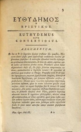 Platōn : Graece Ad Editionem Henrici Stephani Accurate Expressa, Volumen Tertium