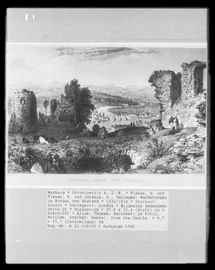 Wanderungen im Norden von England, Band 1 — Bildseite gegenüber Seite 26 — Kendal, from the Castle.