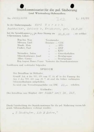 Harsch, Karl
