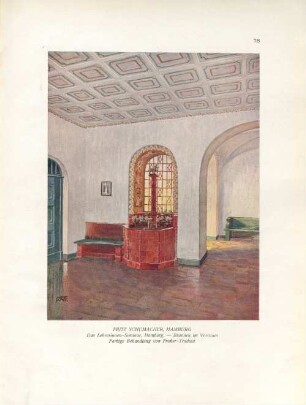 Fritz Schumacher, Hamburg. Das Lehrerinnen-Seminar, Hamburg - Brunnen im Vorraum