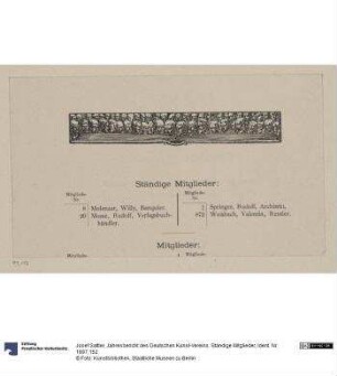 Jahresbericht des Deutschen Kunst-Vereins. Ständige Mitglieder