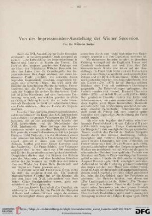 3: Von der Impressionisten-Ausstellung der Wiener Secession