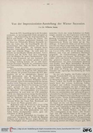 3: Von der Impressionisten-Ausstellung der Wiener Secession