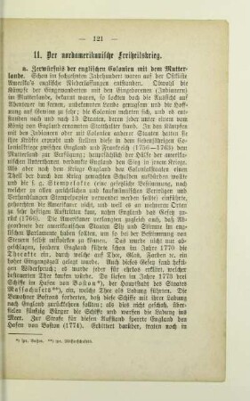 11. Der nordamerikanische Freiheitskrieg
