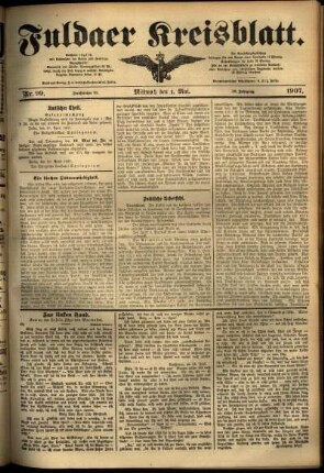 Ausgabe vom Mittwoch, den 01. Mai 1907.